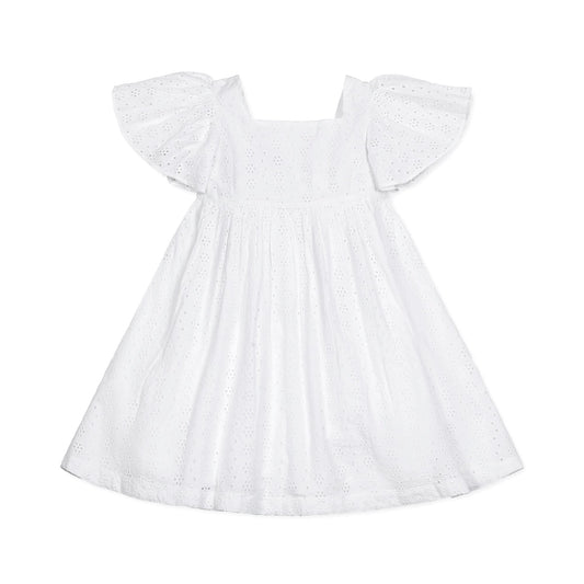Flutter Sleeve Organic Empire Dress