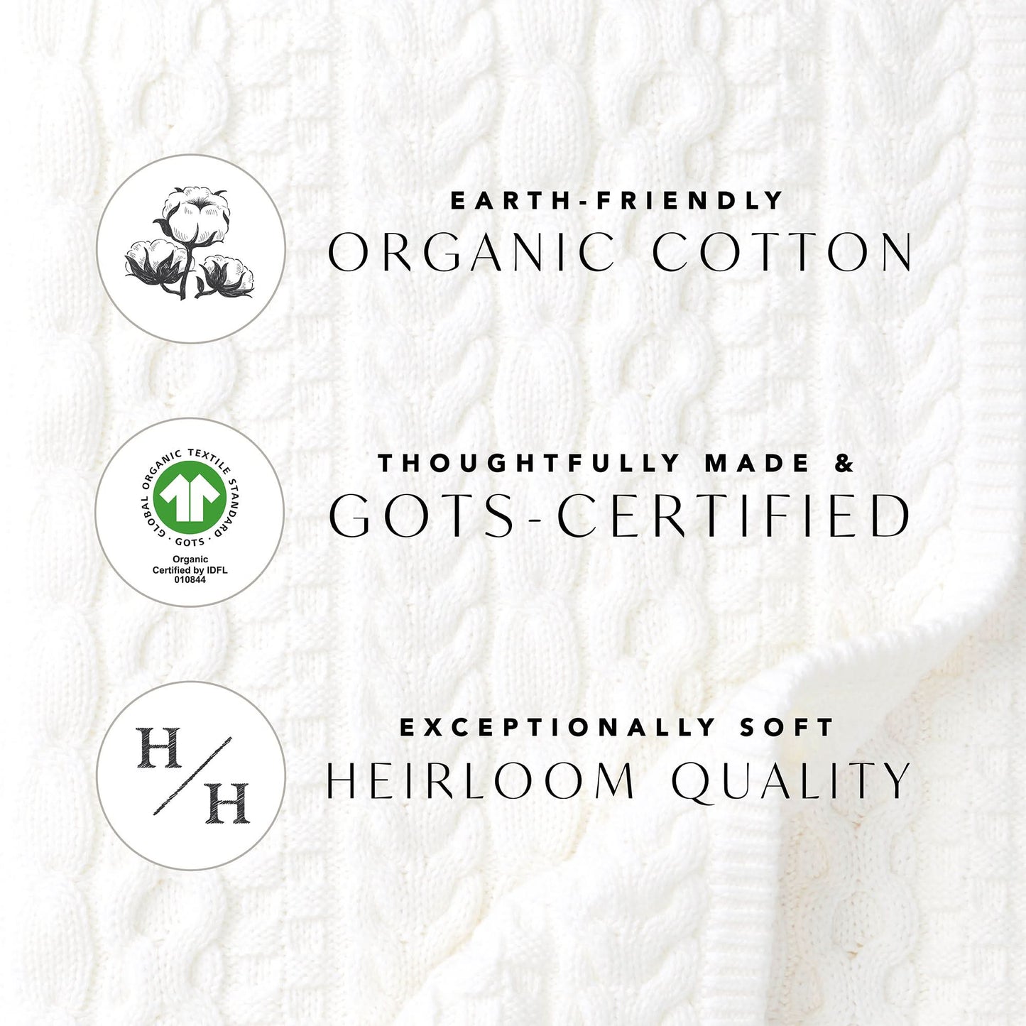 Organic Scallop Edge Cardigan
