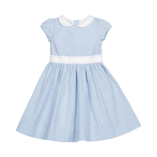 Organic Seersucker Peter Pan Collar Dress - Baby