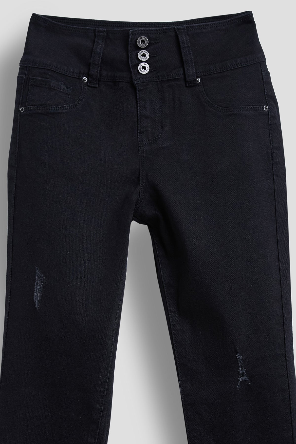 Girls 3 Button Essential Skinny With Faux Front Pockets Jeans