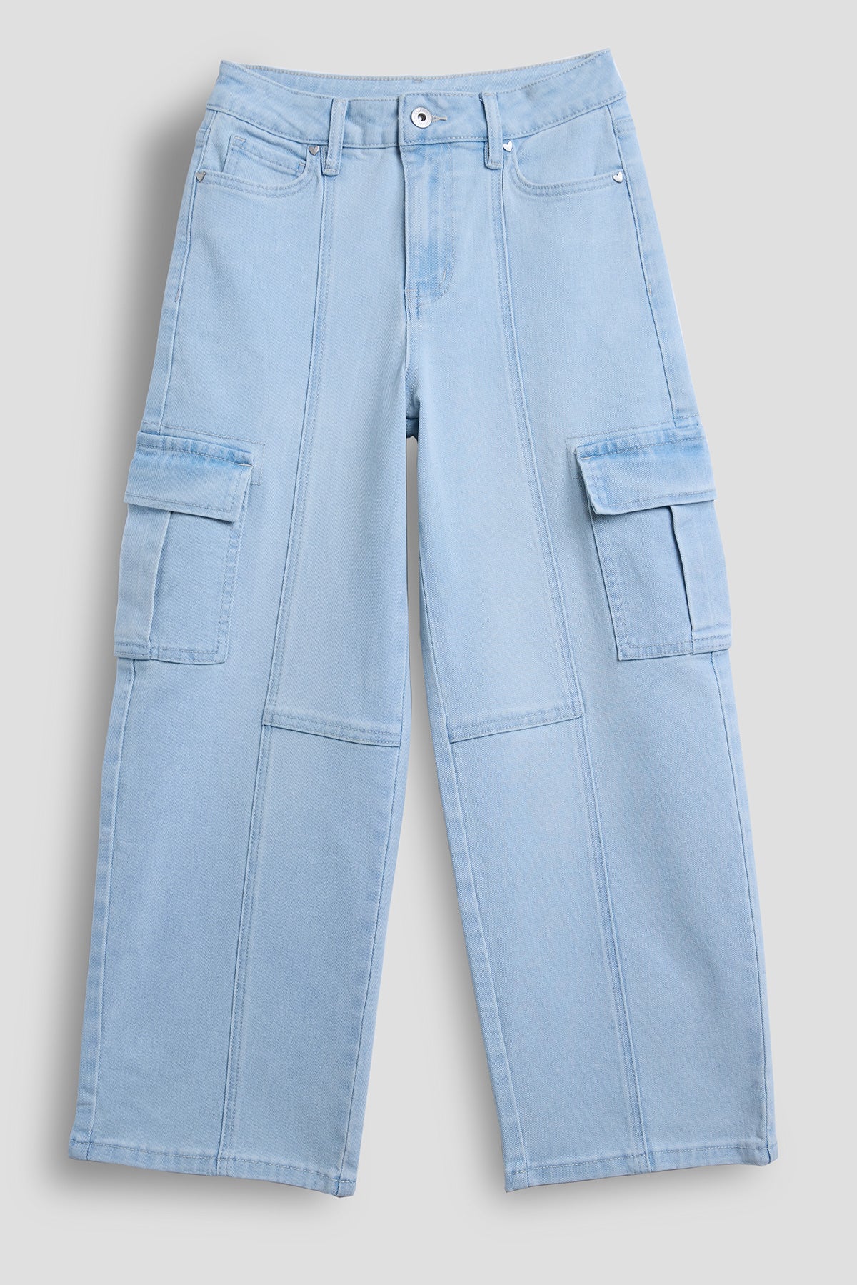 Girls Relaxed Cargo Jeans