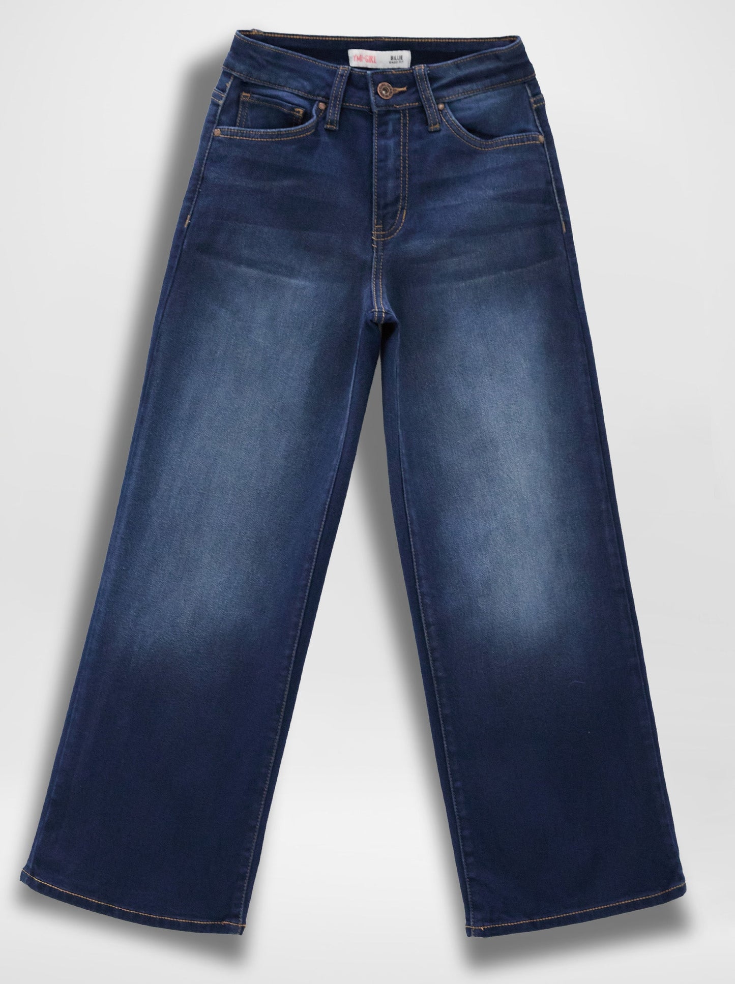 Girls Baggy Clean Hem Jeans
