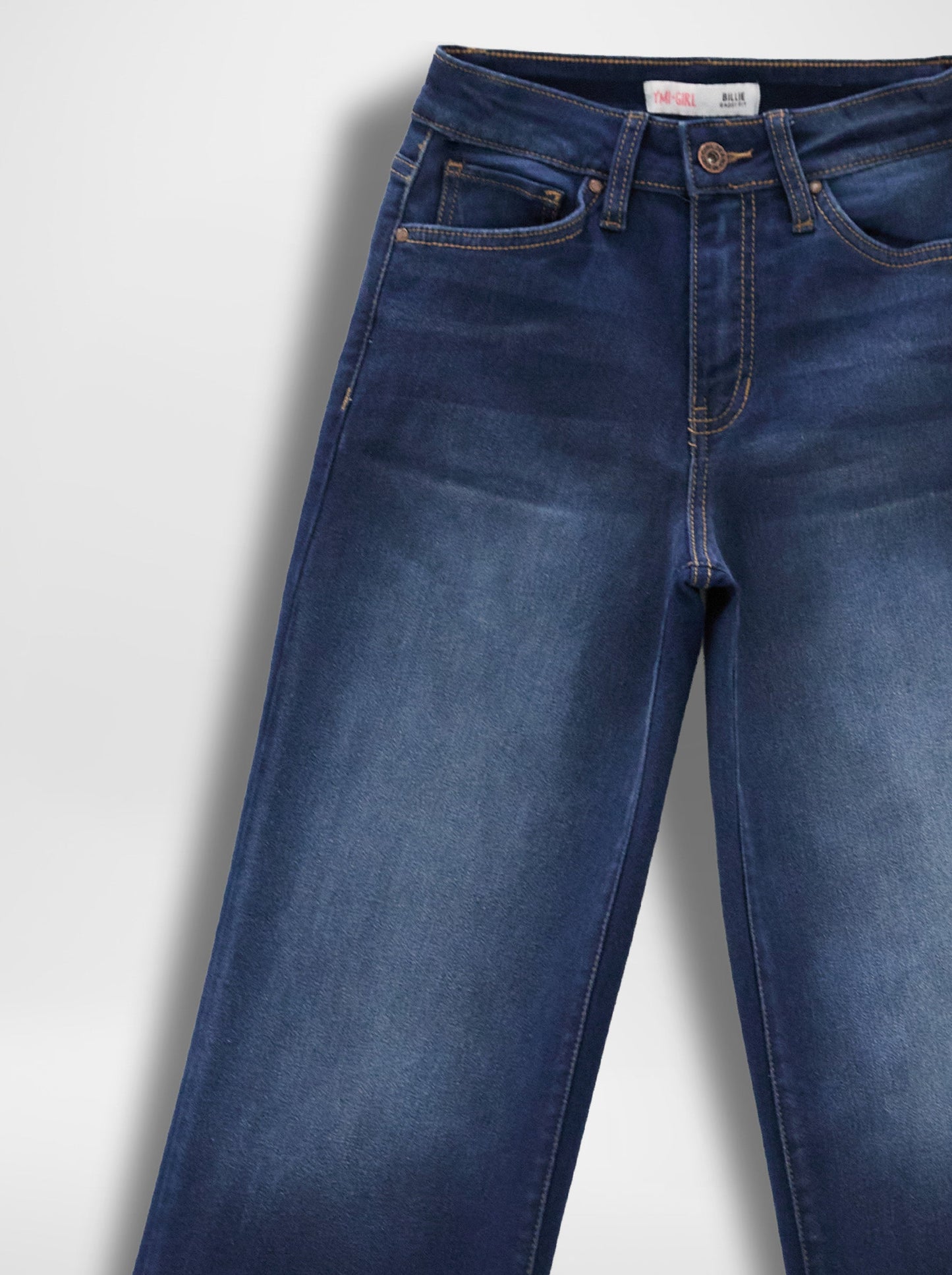 Girls Baggy Clean Hem Jeans
