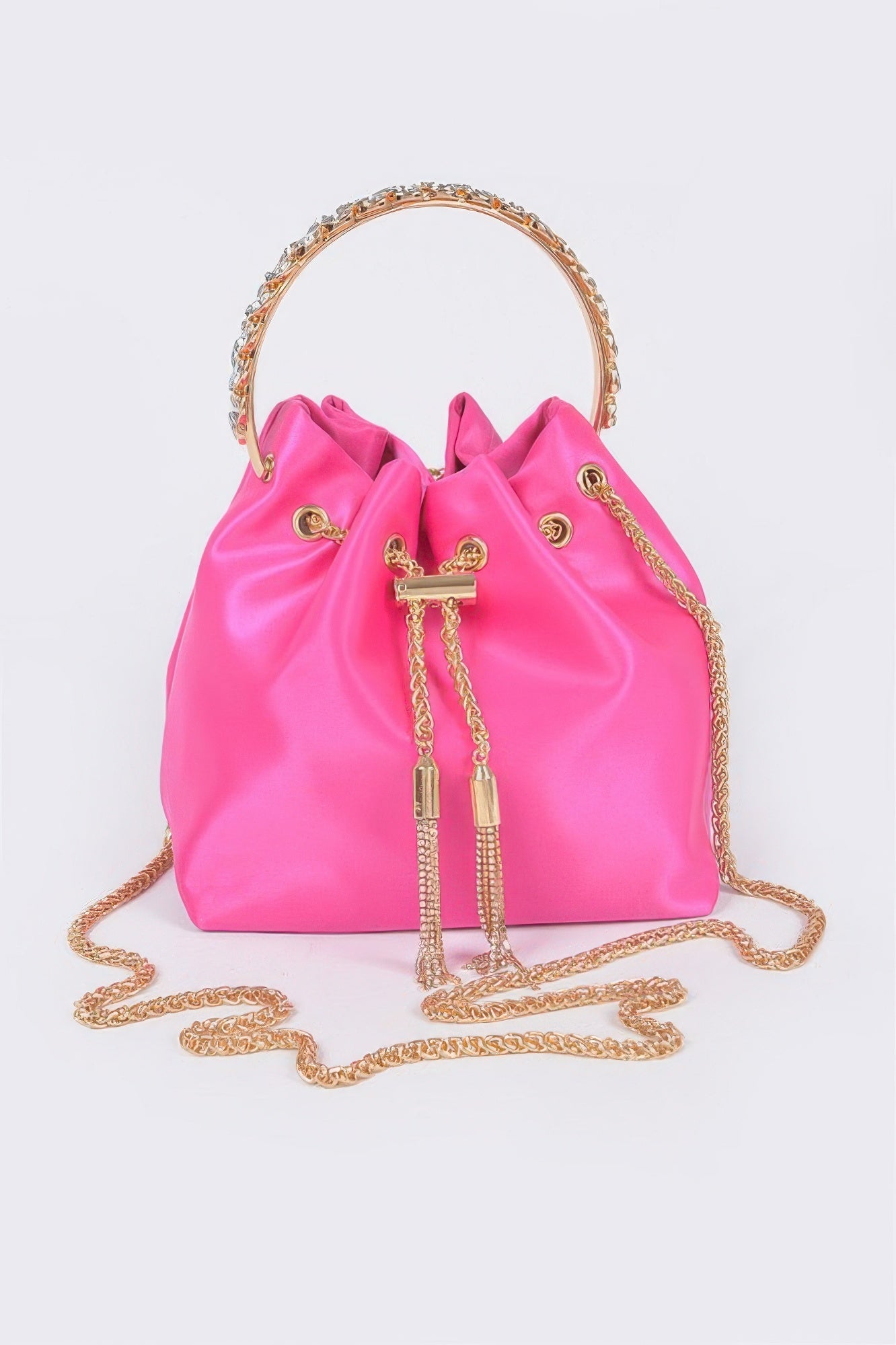 GRAMERCY Rhinestone Satin Bucket - New Collection Los Angeles - BYMANYC ® New York