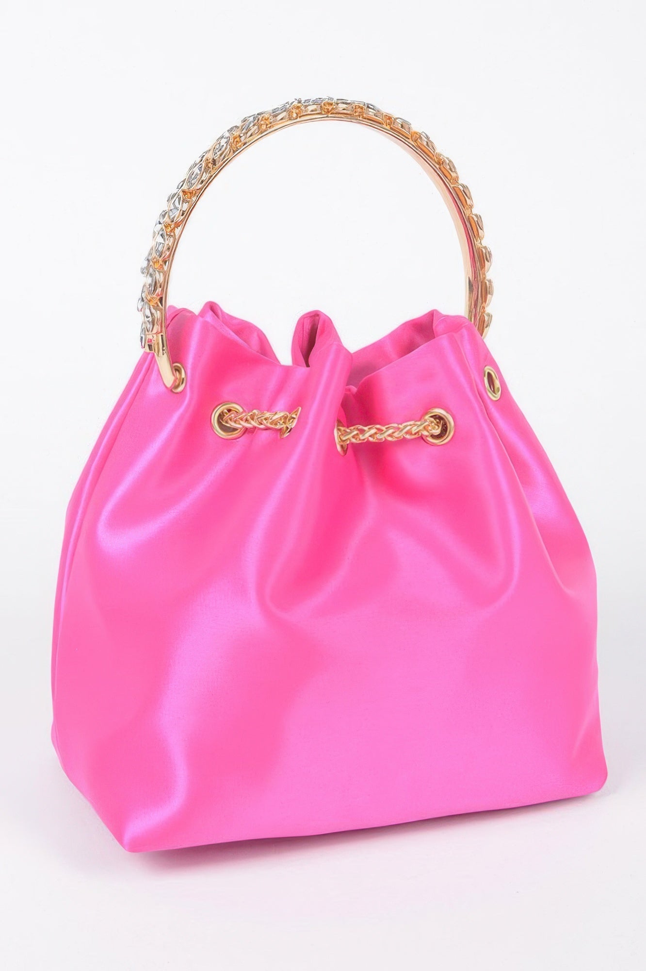 GRAMERCY Rhinestone Satin Bucket - New Collection Los Angeles - BYMANYC ® New York