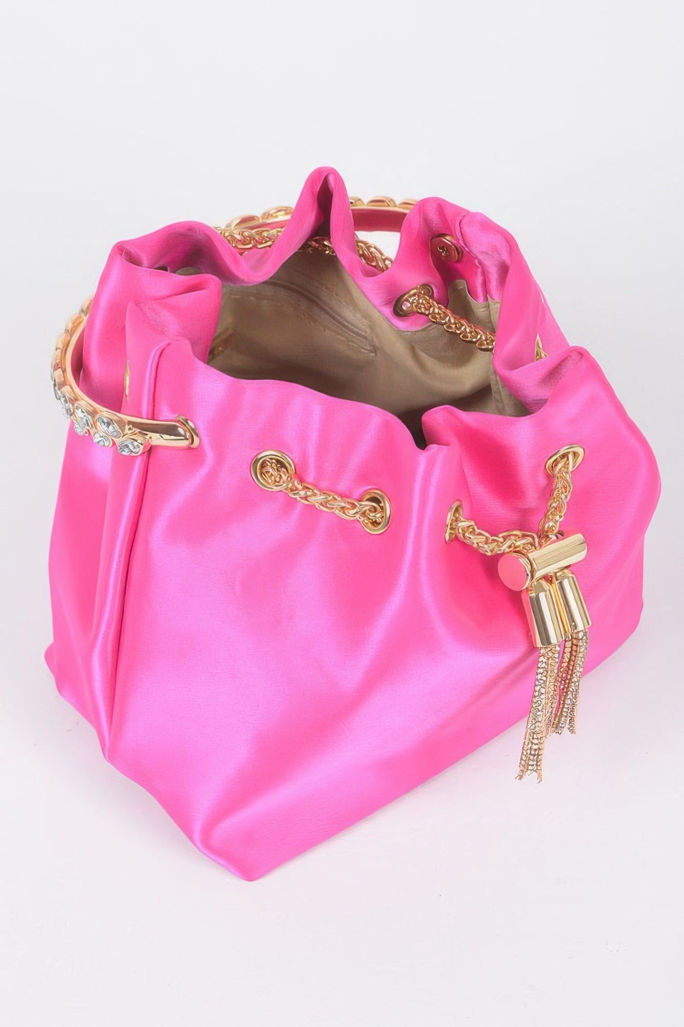 GRAMERCY Rhinestone Satin Bucket - New Collection Los Angeles - BYMANYC ® New York