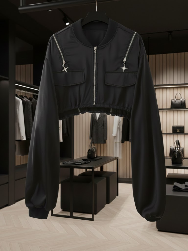 Galactic Streetwear Cropped Bomber • CHELSEA New Collection BYMANYC ® New York