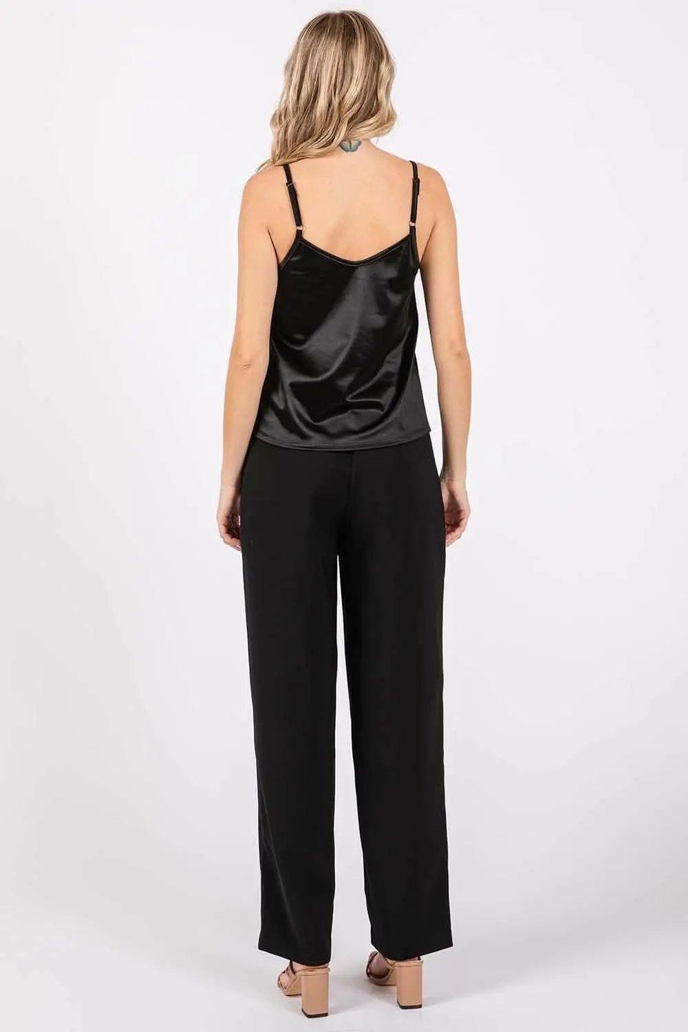 Trendsi GeeGee High-Waisted Pleated Pants