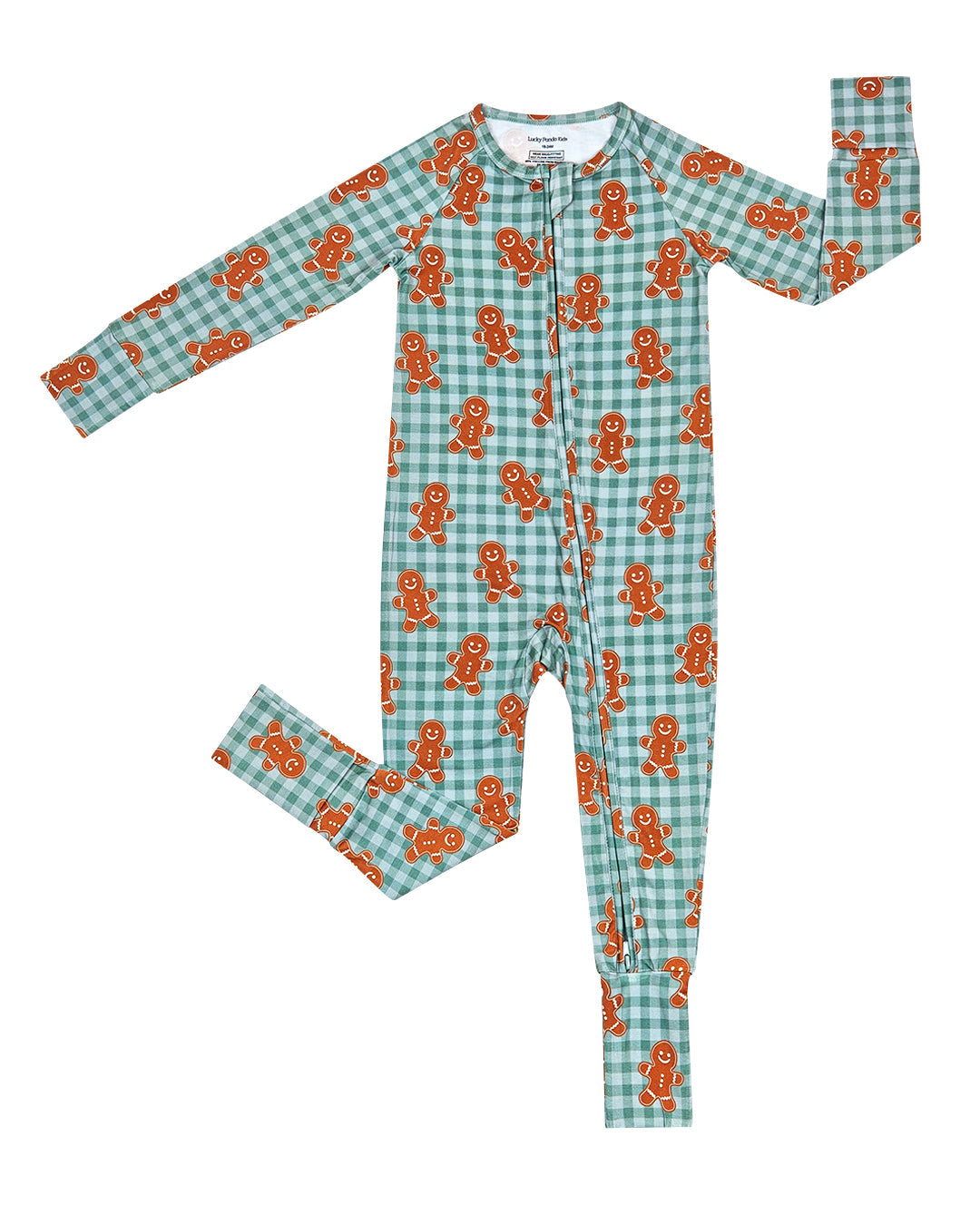 Bamboo Zip Romper | Gingerbread Gingham