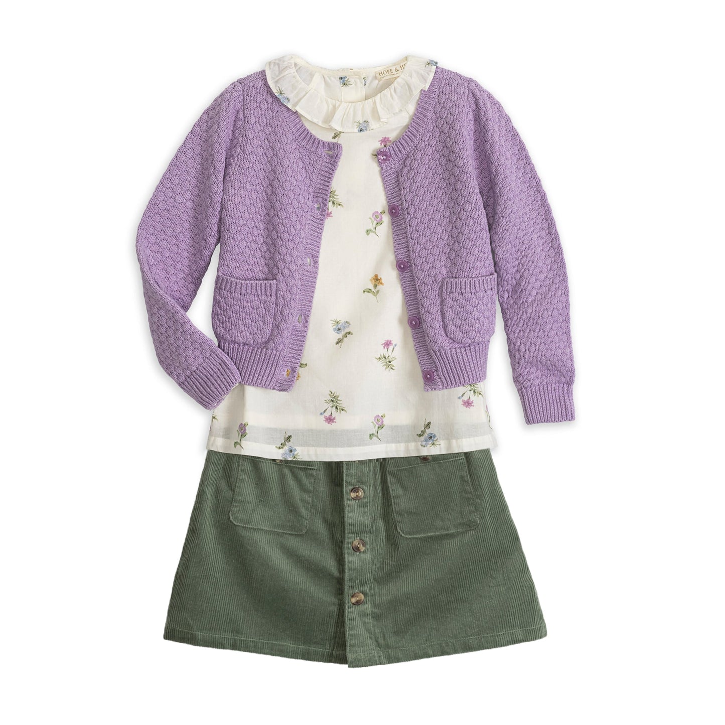 Organic Ruffle Collar Top