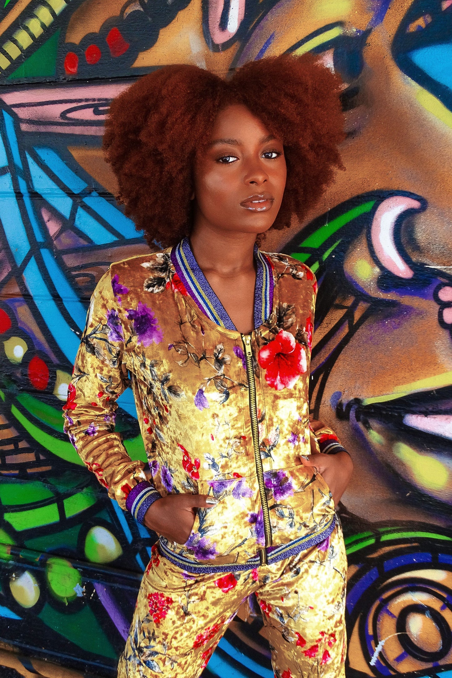 Goddess Velour Gold Tracksuit