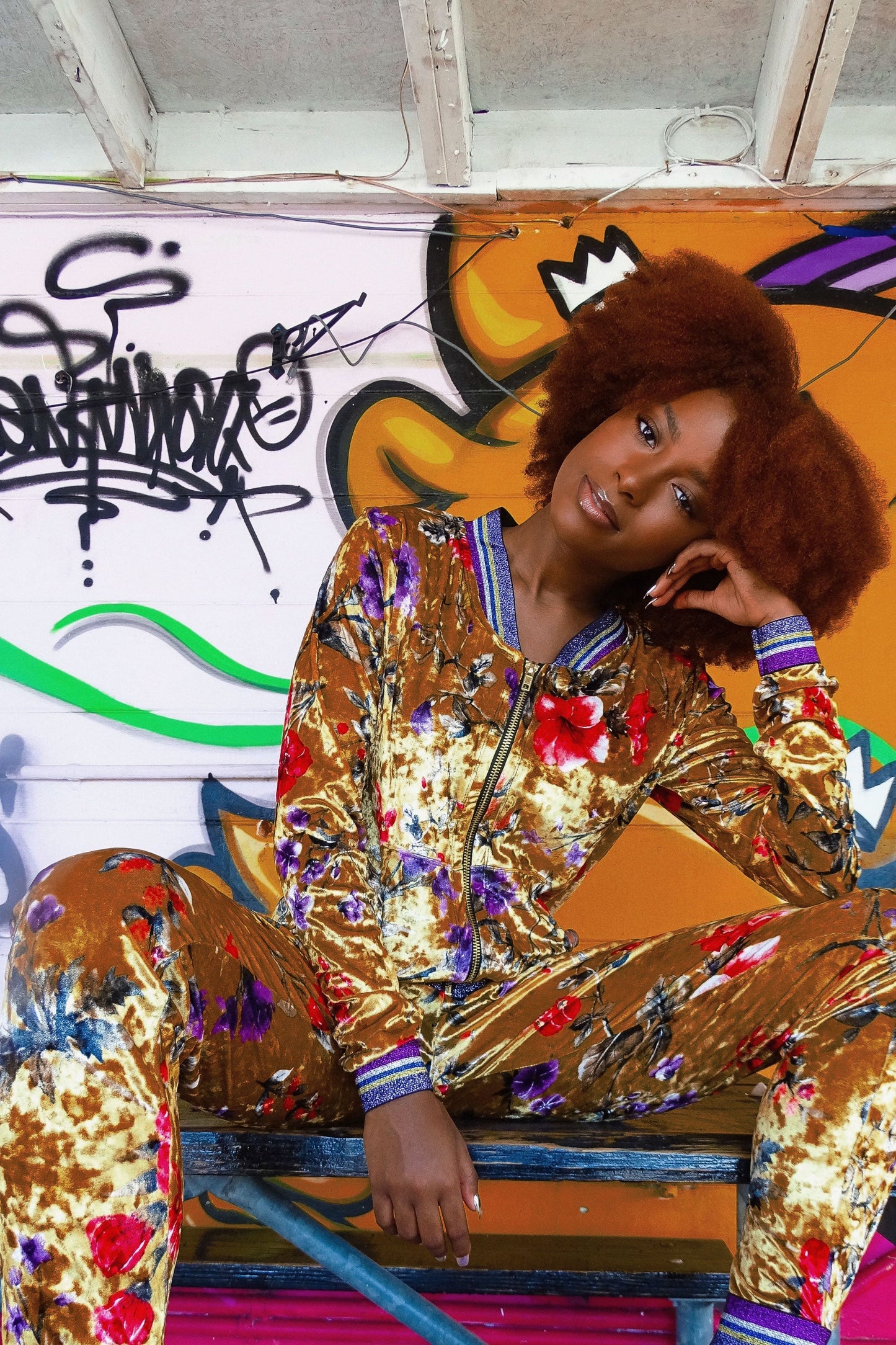 Goddess Velour Gold Tracksuit