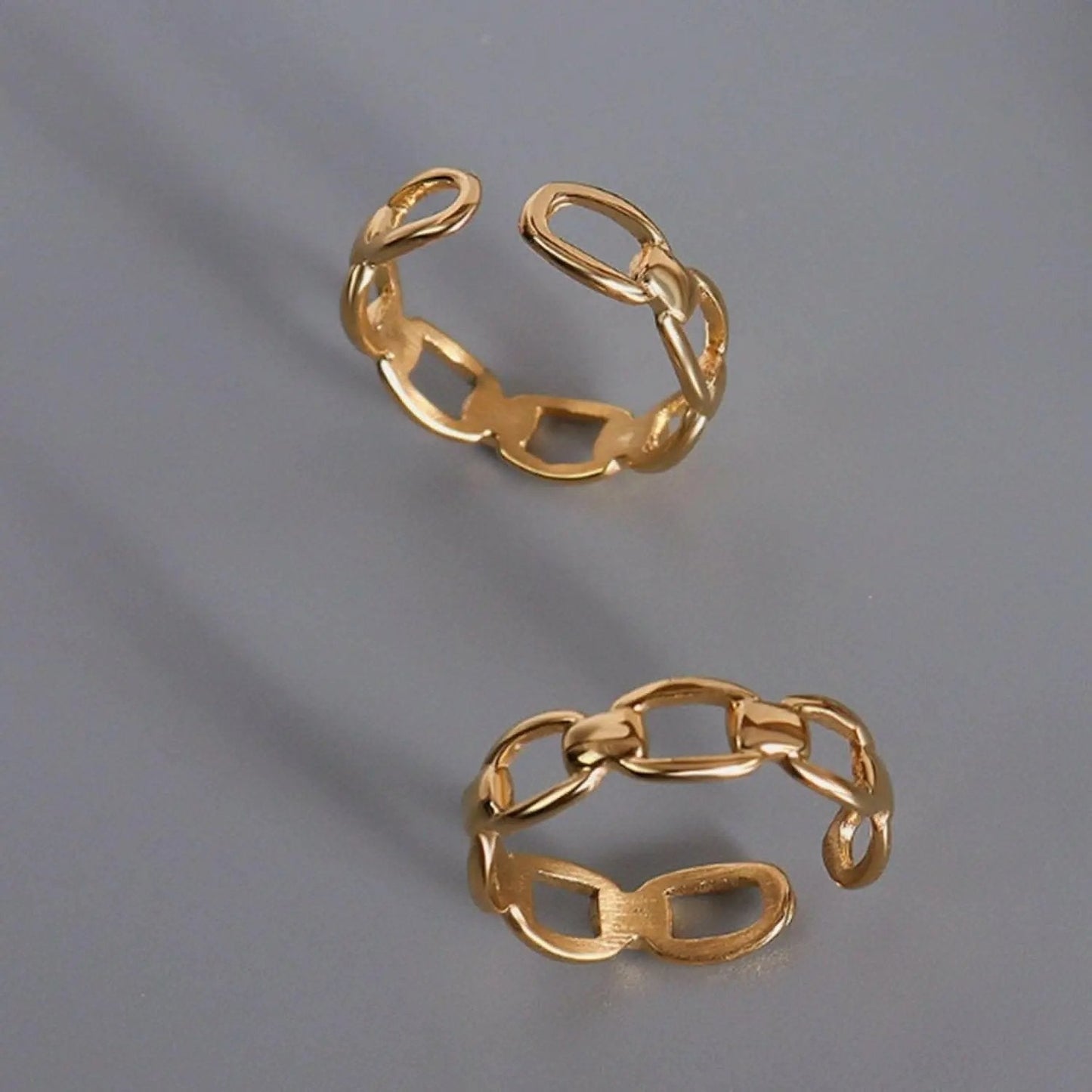 Trendsi just arrived - Gold-plated adjustable titanium ring
