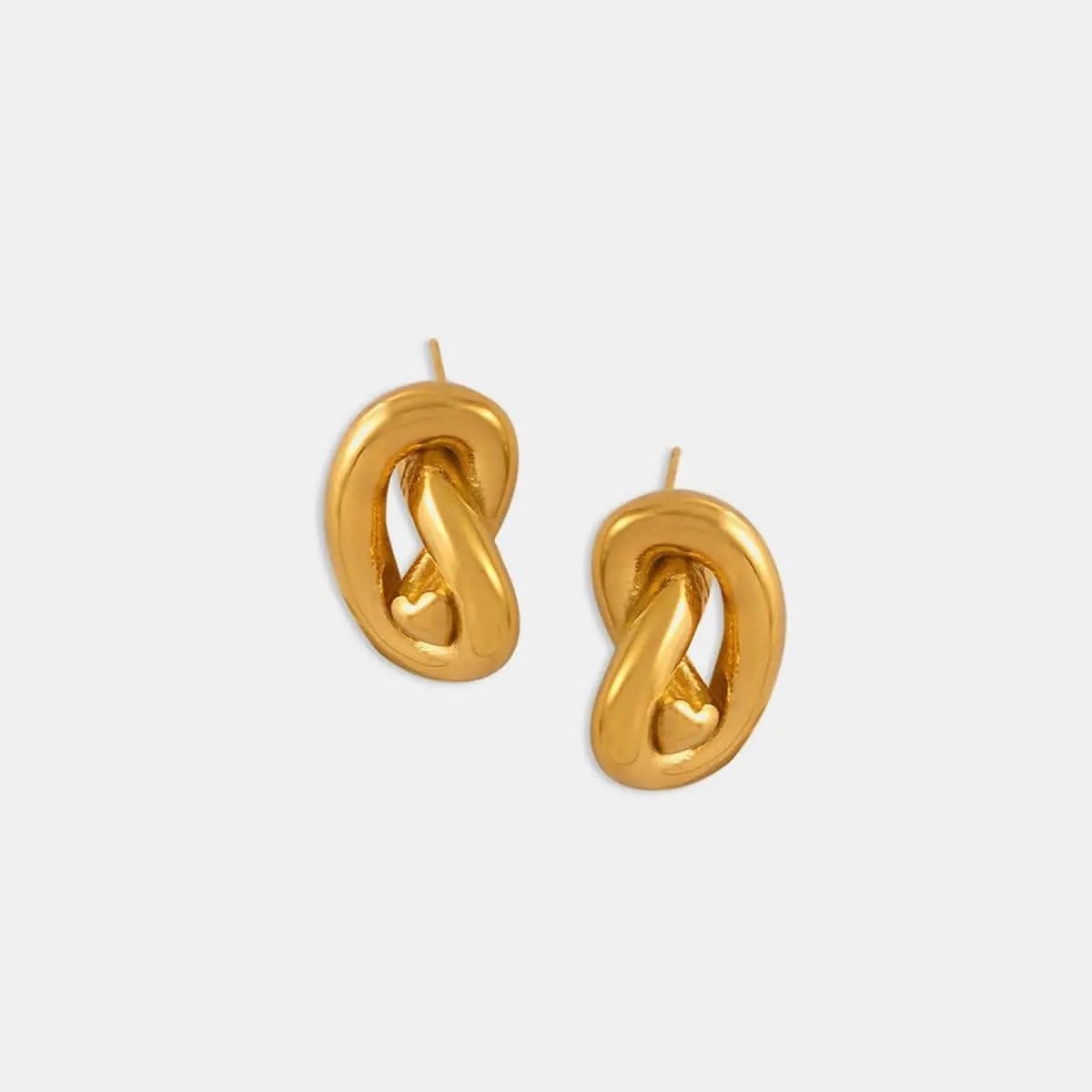 Trendsi Gold-plated titanium knot studs