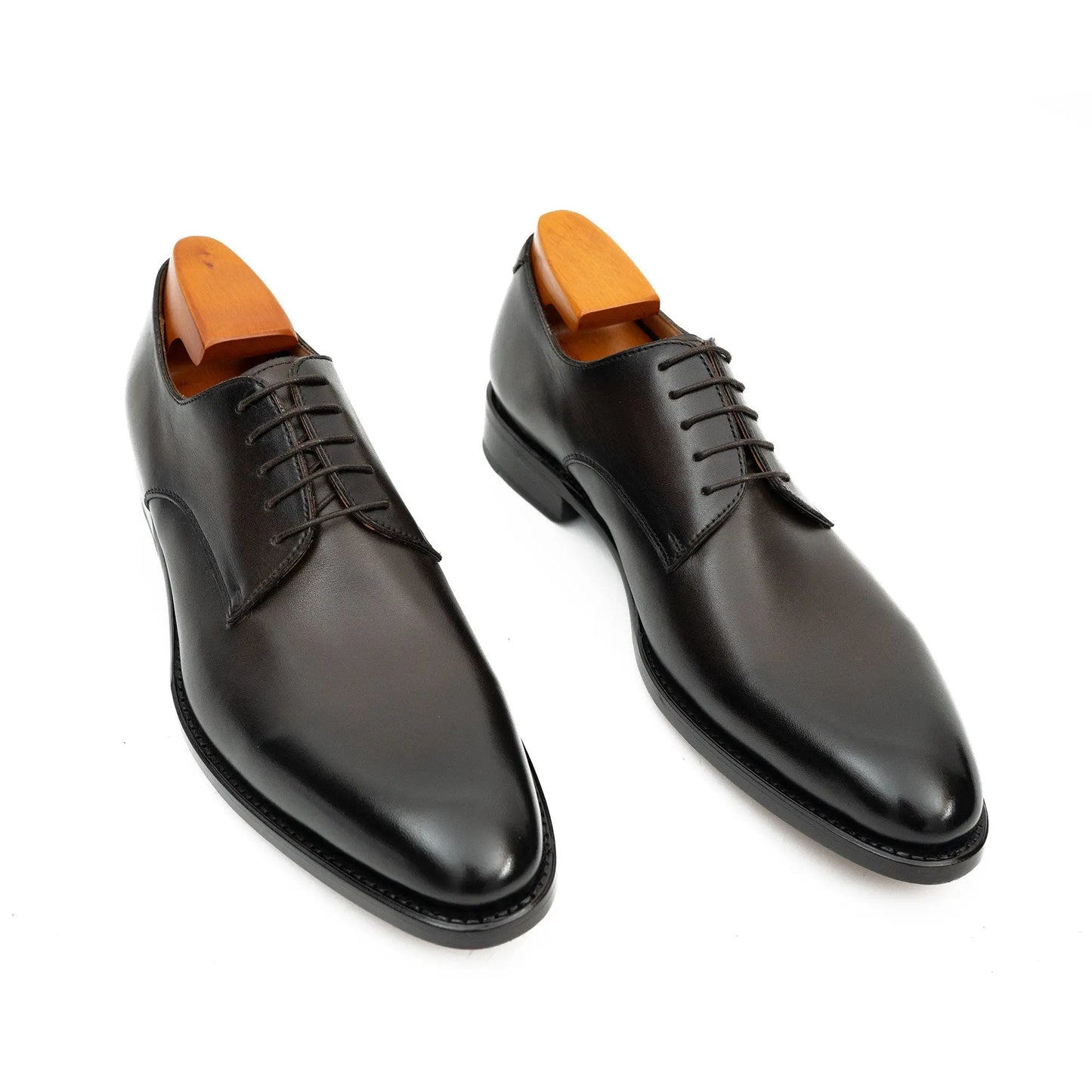 Goodyear Handmade Leather Derby Shoes coffee