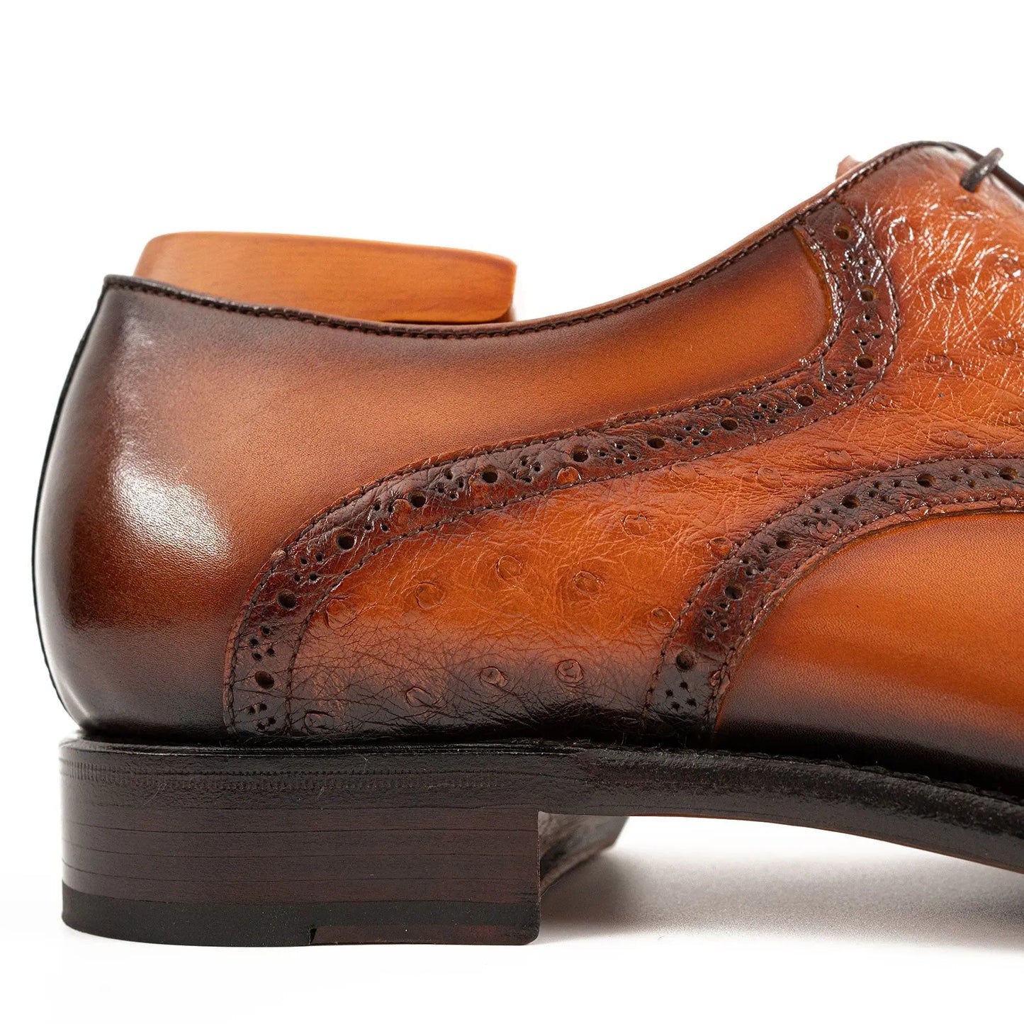 Goodyear Welted Oxford Shoes ostrich