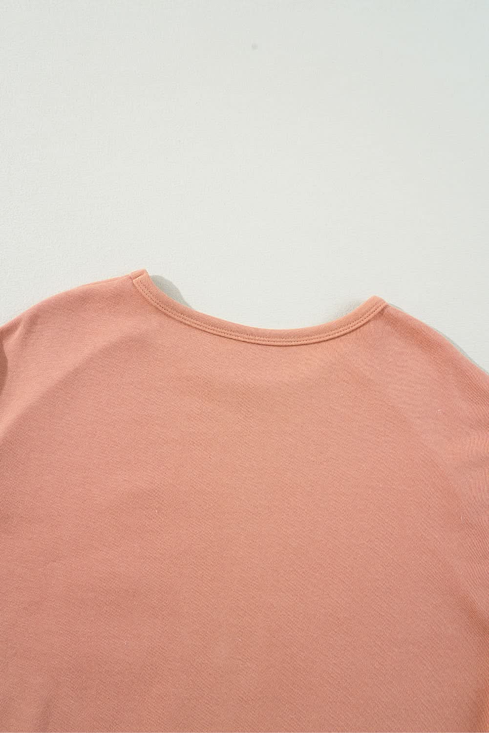 Love Salve Pink Graphic Top Women's Daily Wear Tee Wide Sleeve, Exposed Seam