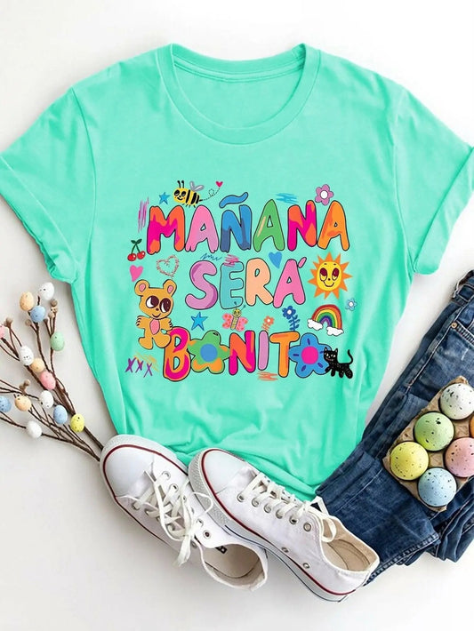 Trendsi Graphic Print Tee Women's Casual T-Shirt Style Comfort Fit