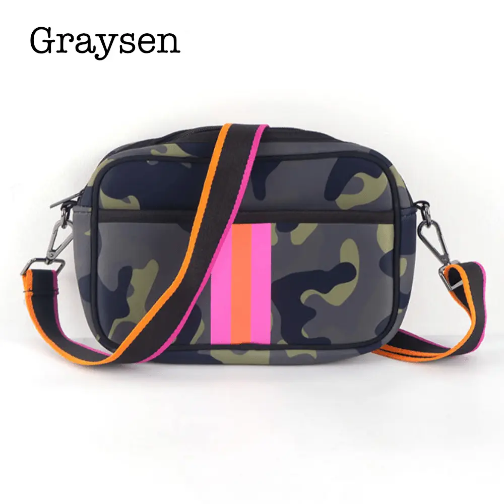 Neoprene Crossbody Bag - Lightweight & Compact - Women's Travel