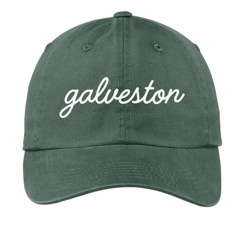 Galveston Cursive Baseball Cap