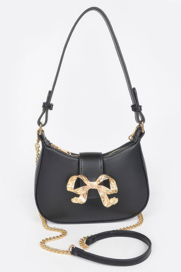 HANDBAG NOLITA Vegan Leather Small Hobo Metal Ribbon – BYMANYC ® New York