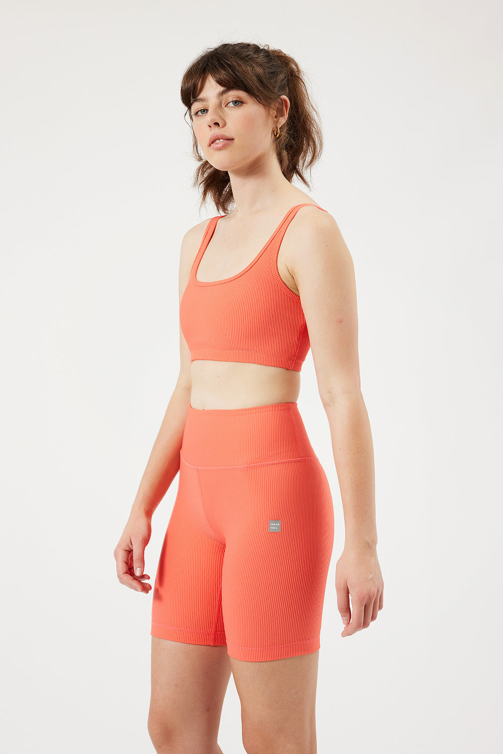 Harper biker shorts pop orange 8"