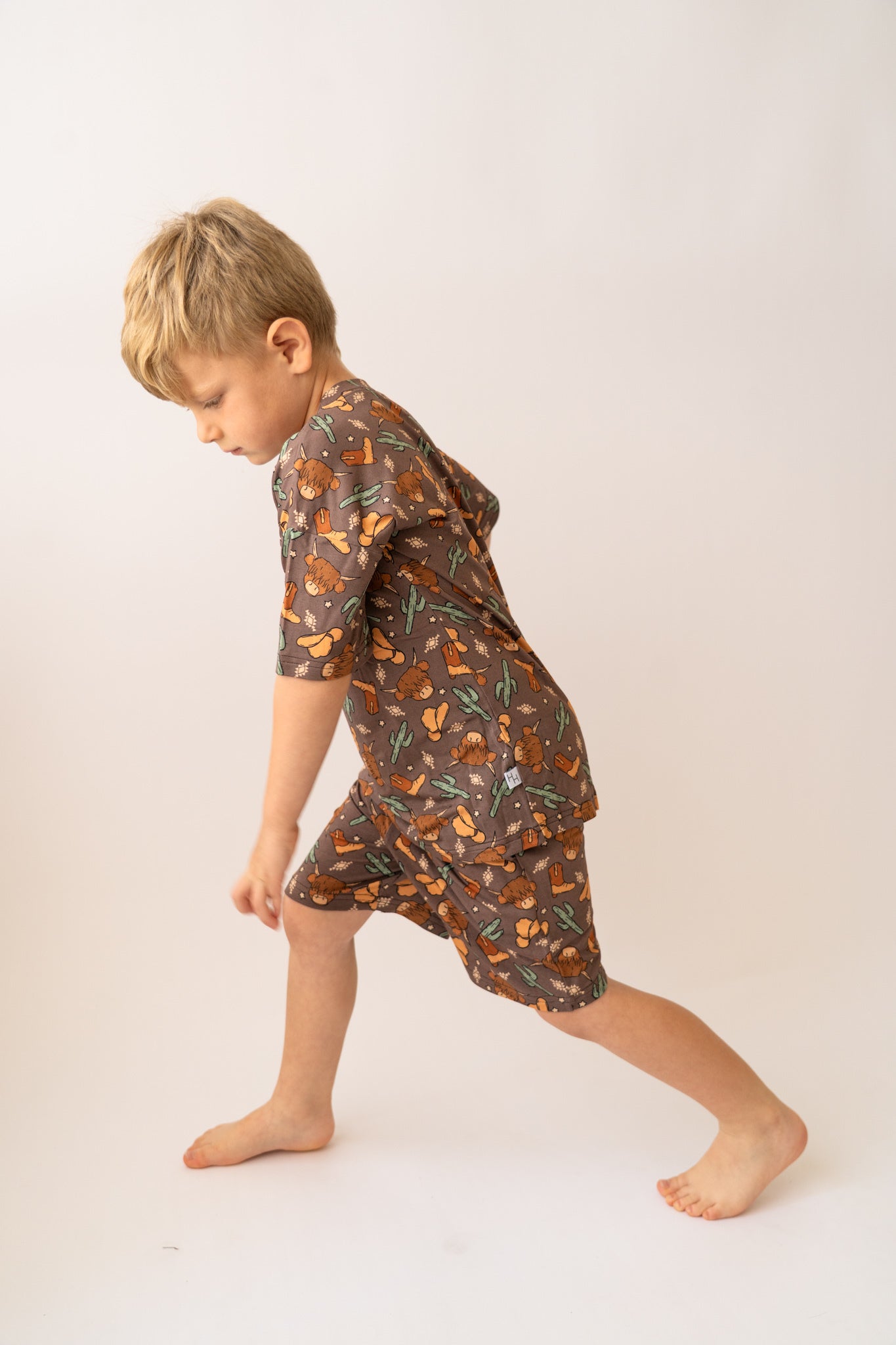 Highland Cow Boy's Casual Set