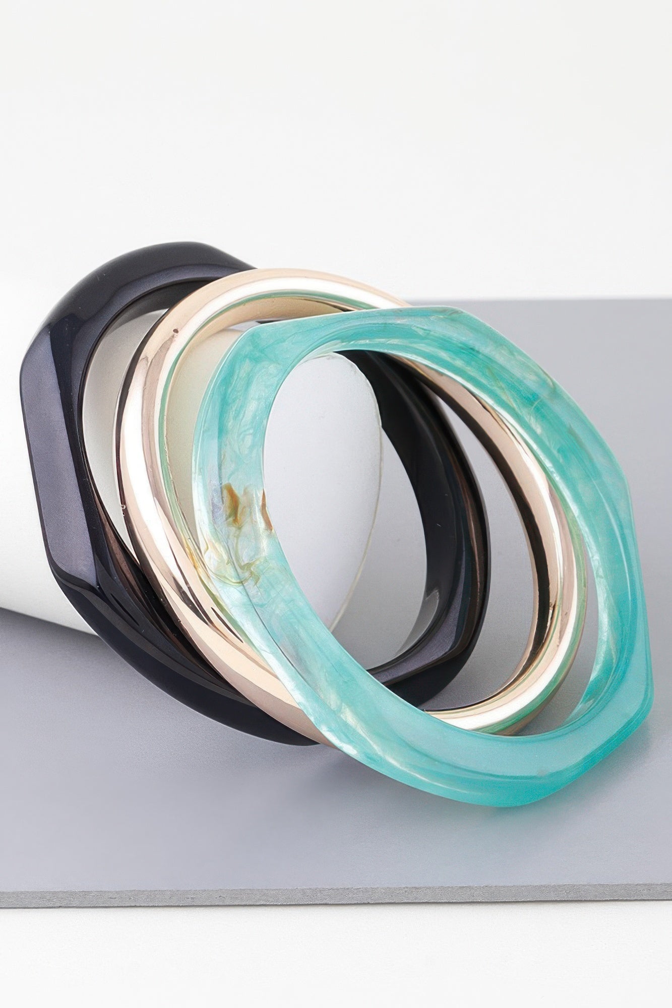 HIGHLINE Triple Geometric Marble Bracelet | Bold BYMANYC ® New York Style