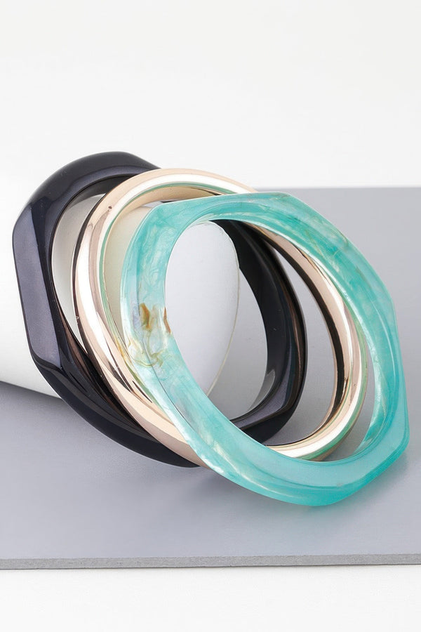 HIGHLINE Triple Geometric Marble Bracelet | Bold BYMANYC ® New York Style