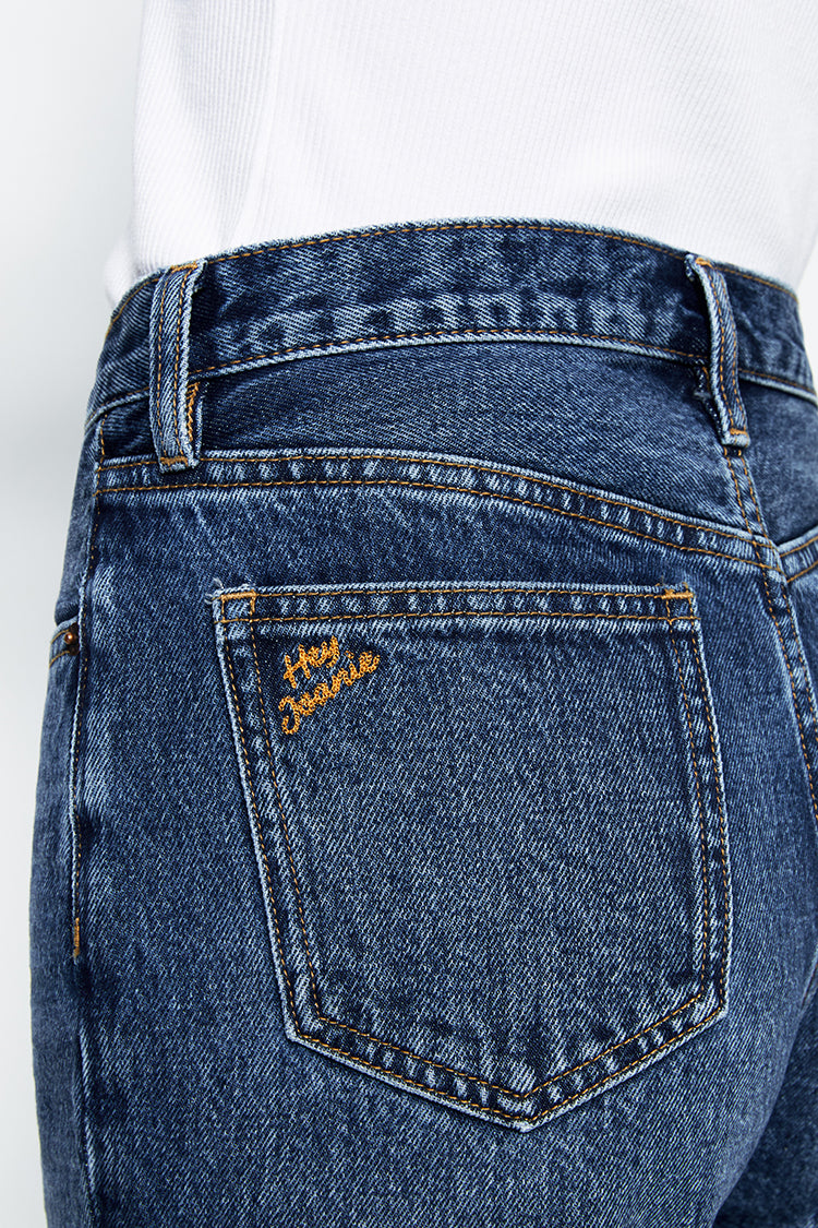 Manhattan High Rise Straight Ankle Jeans HJ160