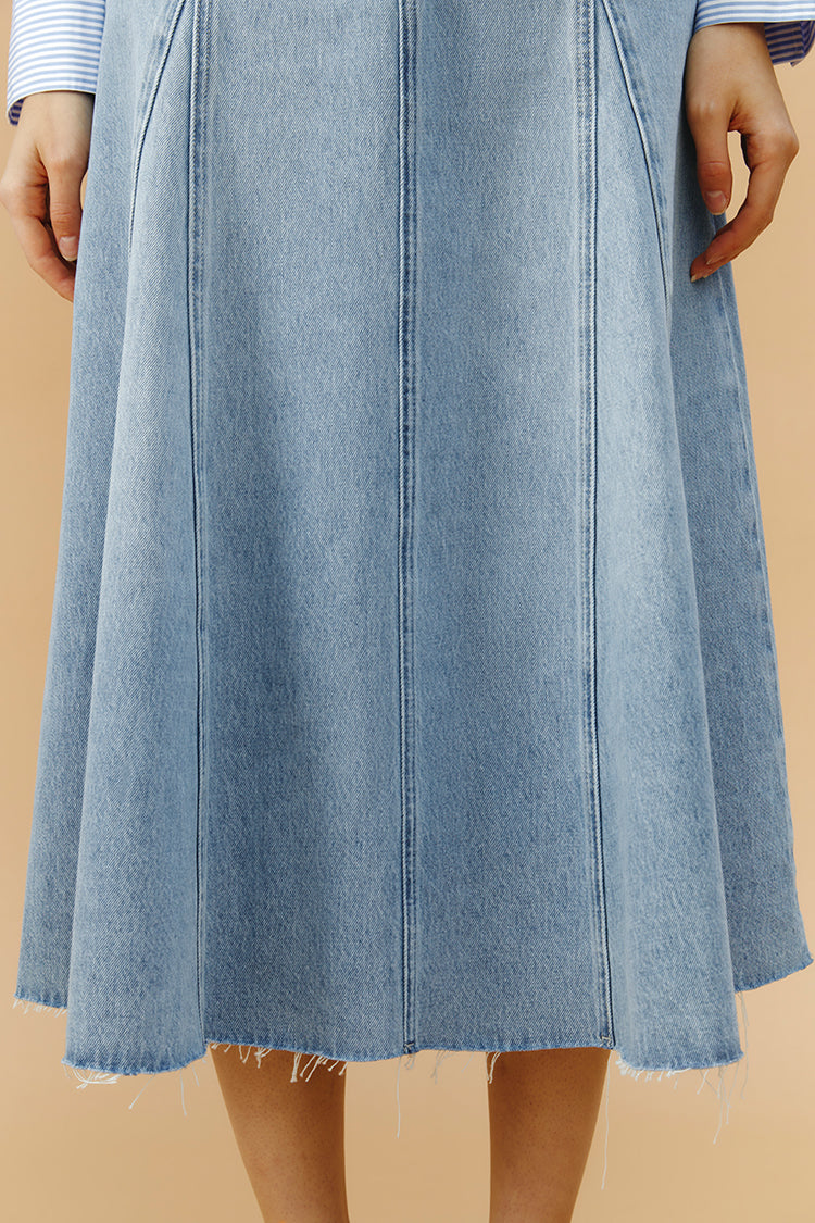 Monica Swing Denim Midi Skirt HJ806