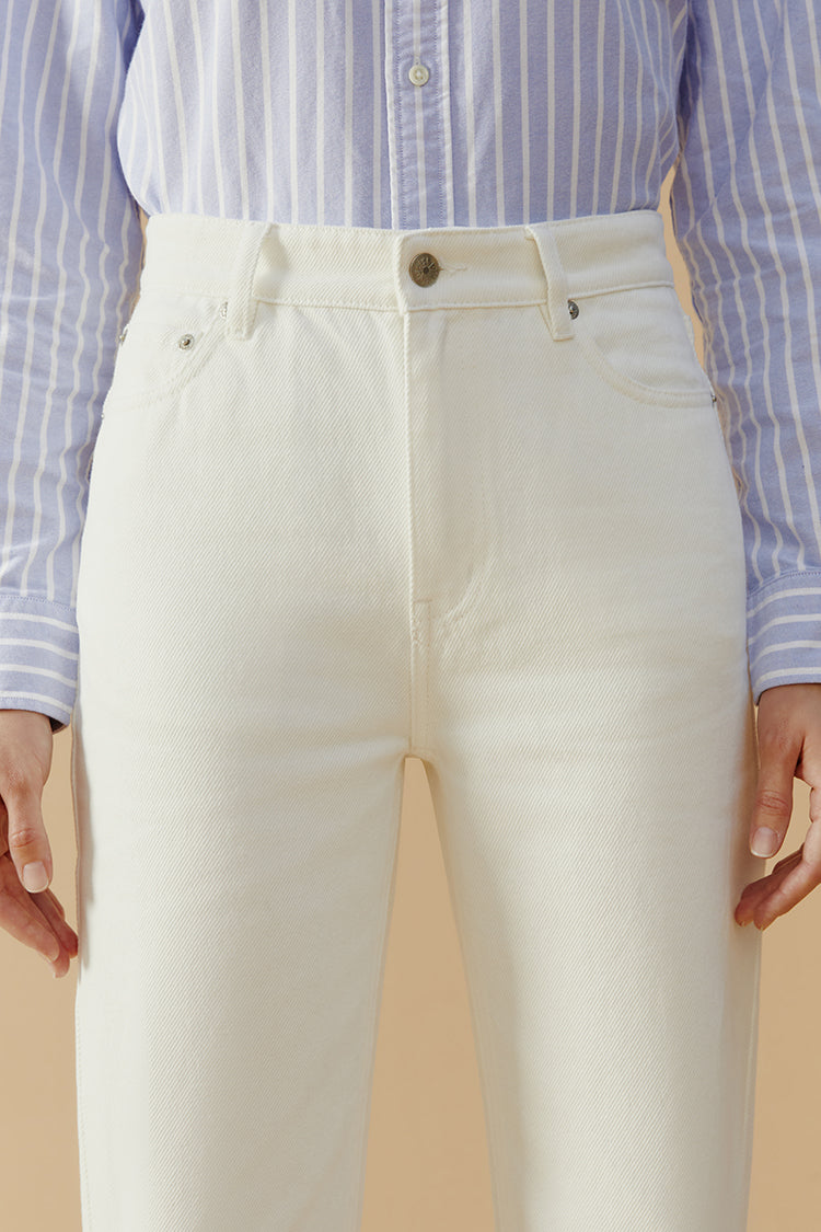 Manhattan High Rise Straight Ankle Jeans HJ160