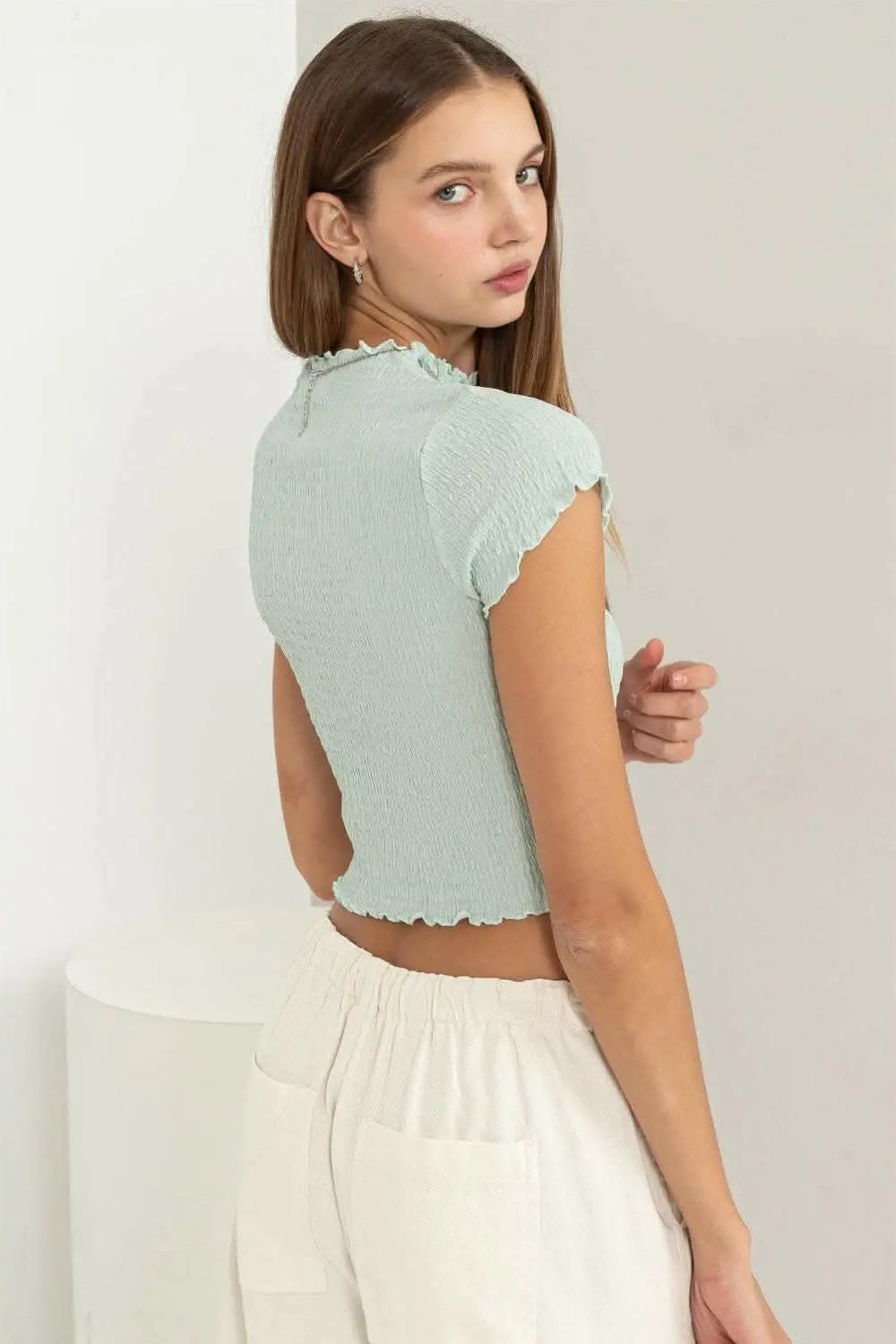 Trendsi HYFVE Lettuce Hem Crop Top