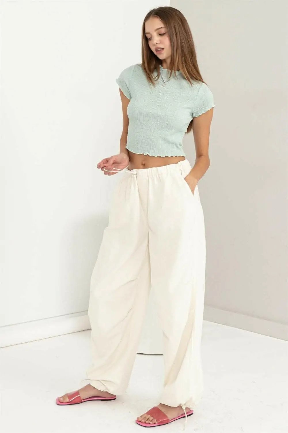 Trendsi HYFVE Lettuce Hem Crop Top