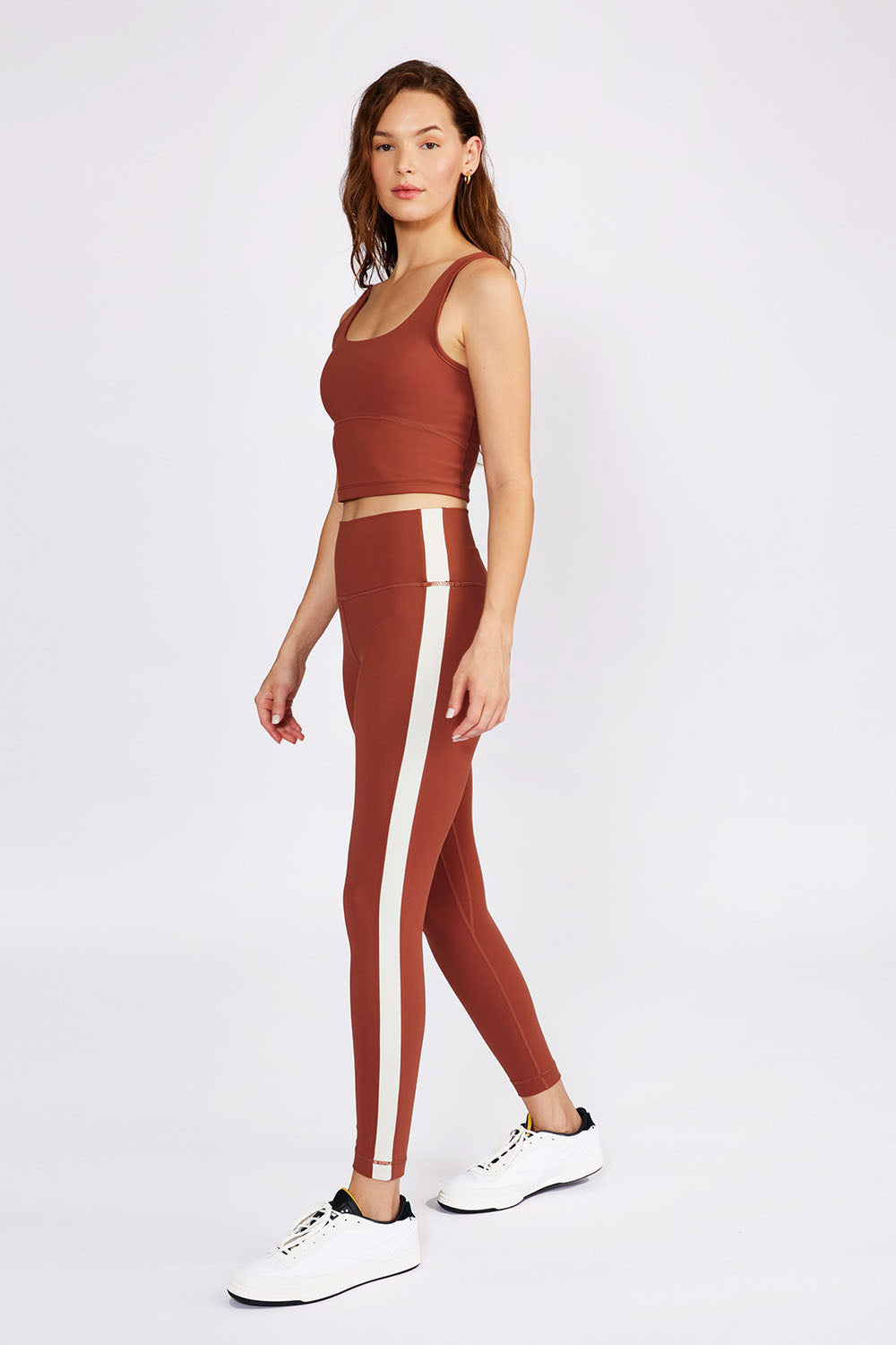 Hana 7/8 side stripe legging rust