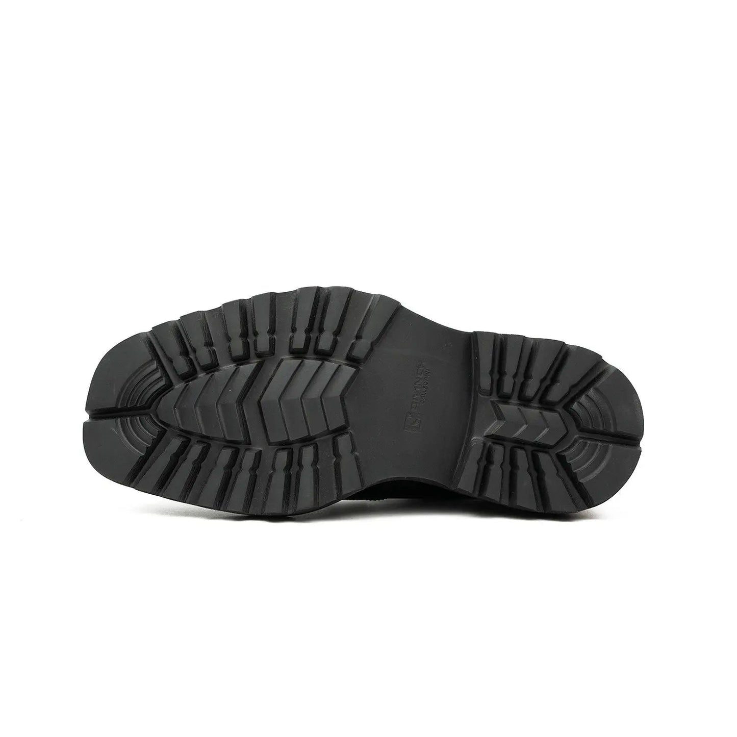 Handcrafted Square Toe Brogue Shoes with Thick Sole Black