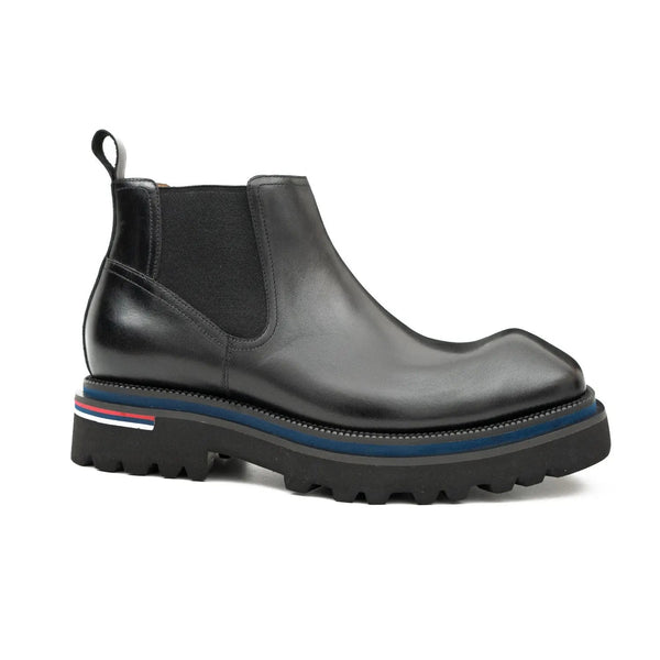 Handmade black calfskin Chelsea boots