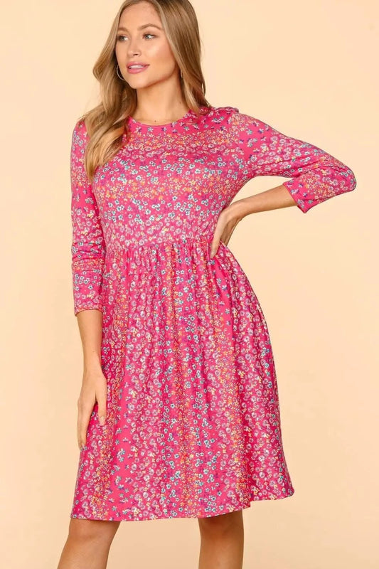 Trendsi Haptics Floral Dress with Pockets for Effortless S