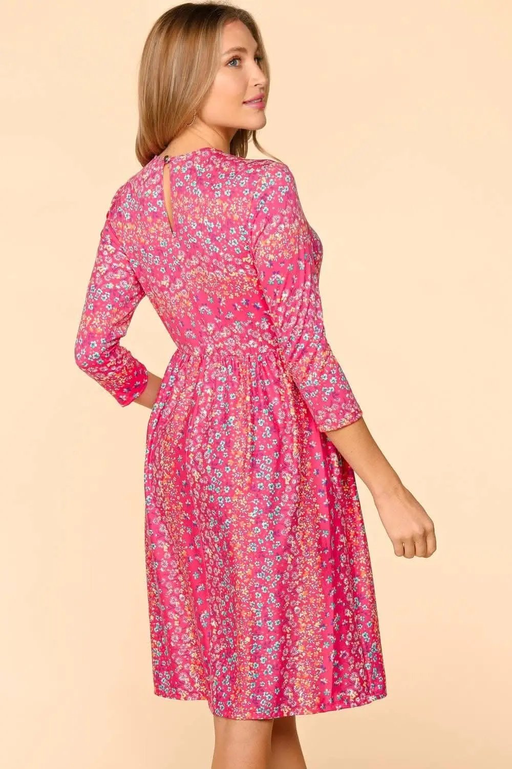 Trendsi Haptics Floral Dress with Pockets for Effortless S