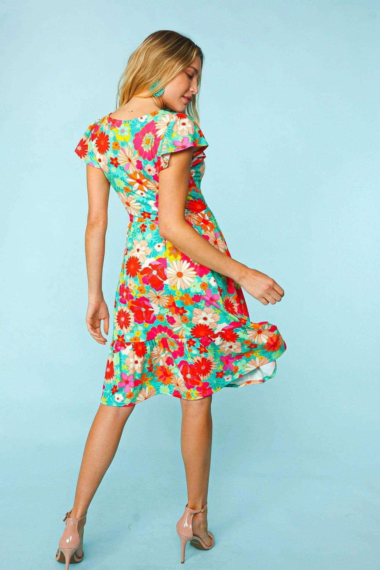 Trendsi Floral Dress Women's Casual Summer Mini Dress Cute & Flattering