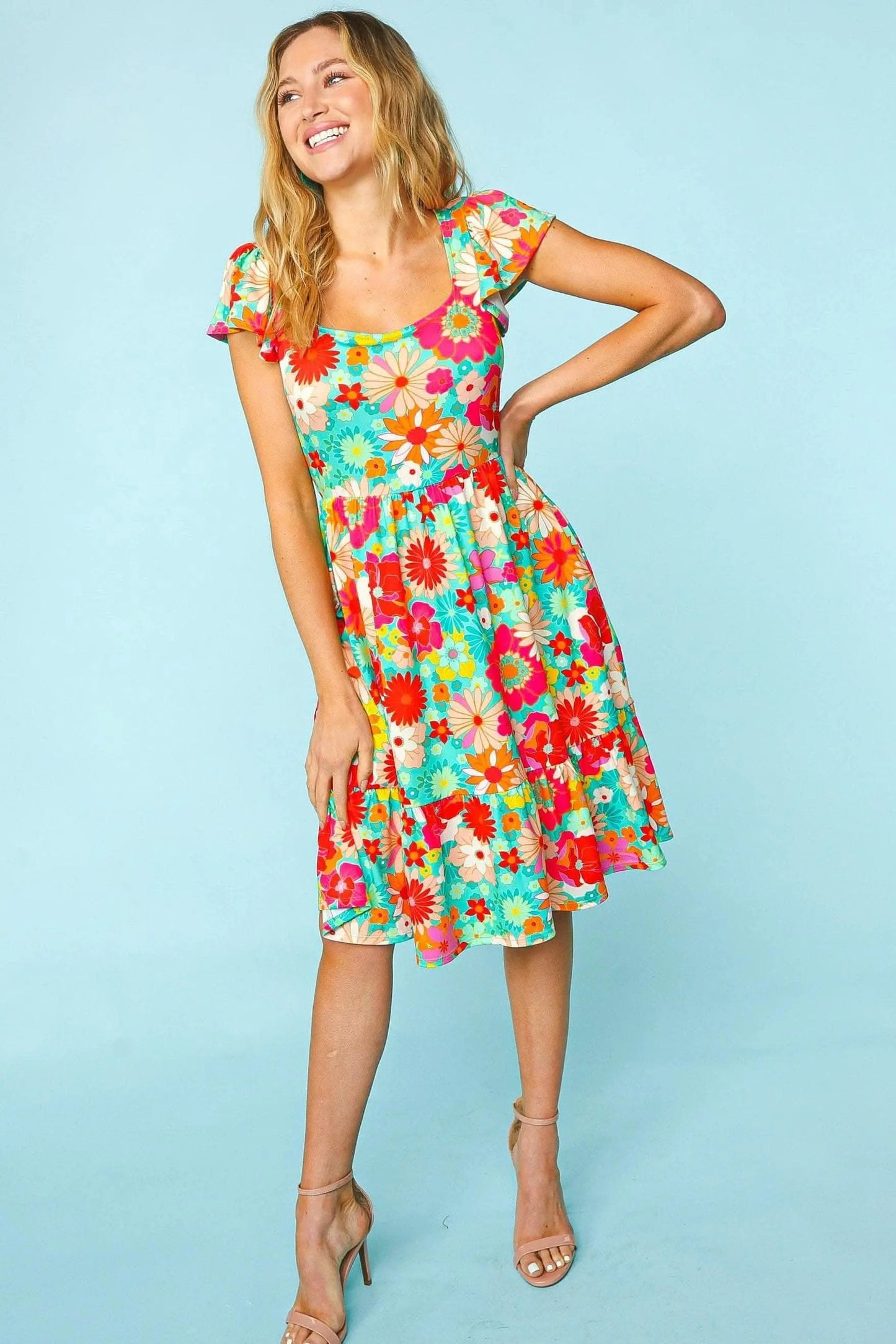 Trendsi Floral Dress Women's Casual Summer Mini Dress Cute & Flattering