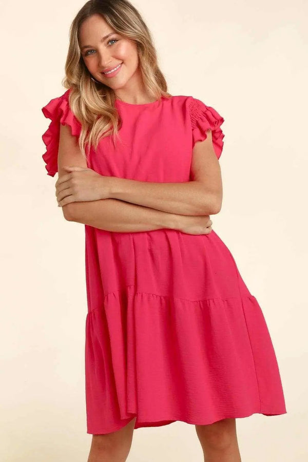 Trendsi Haptics ruffled dress with pockets