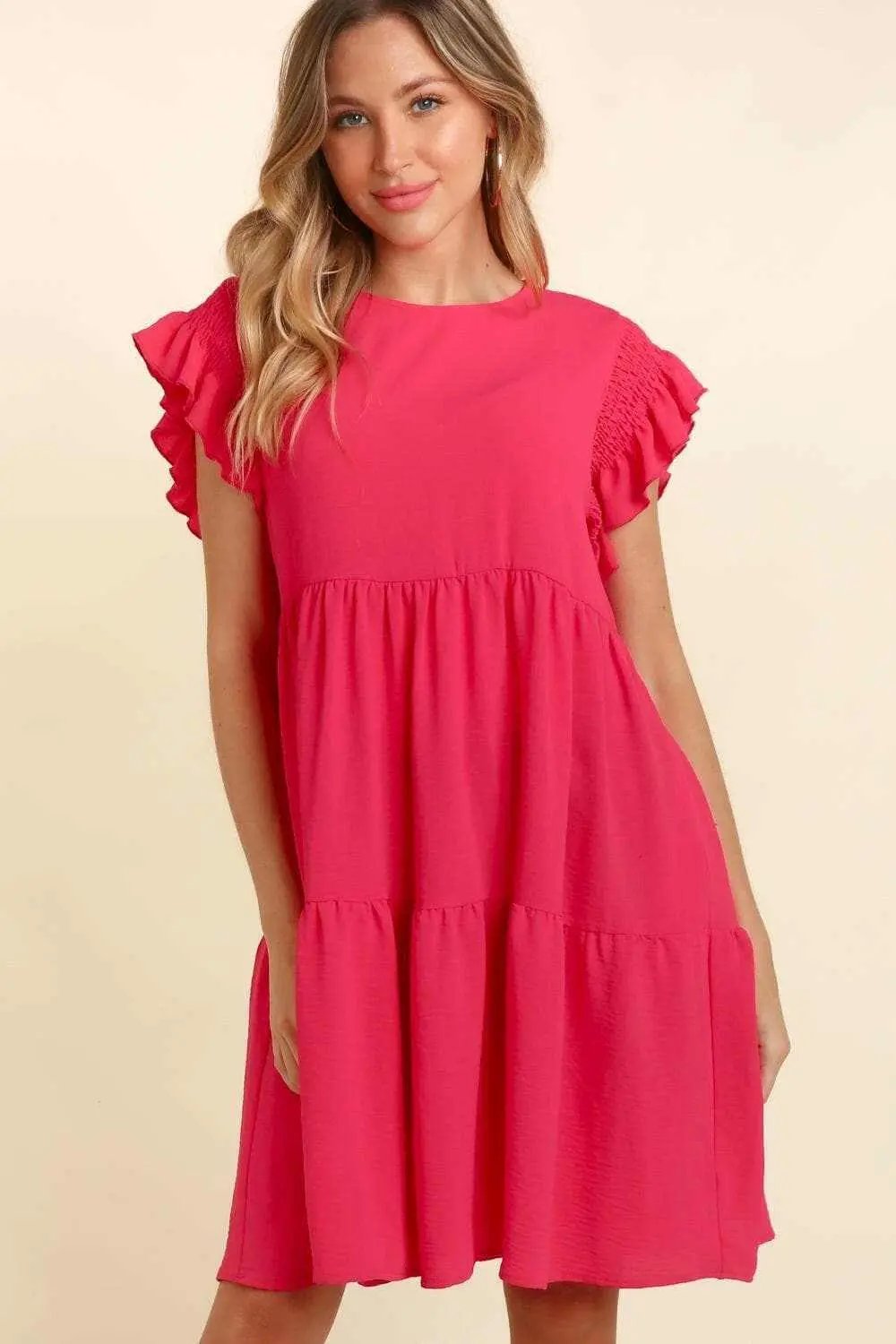 Trendsi Haptics ruffled dress with pockets