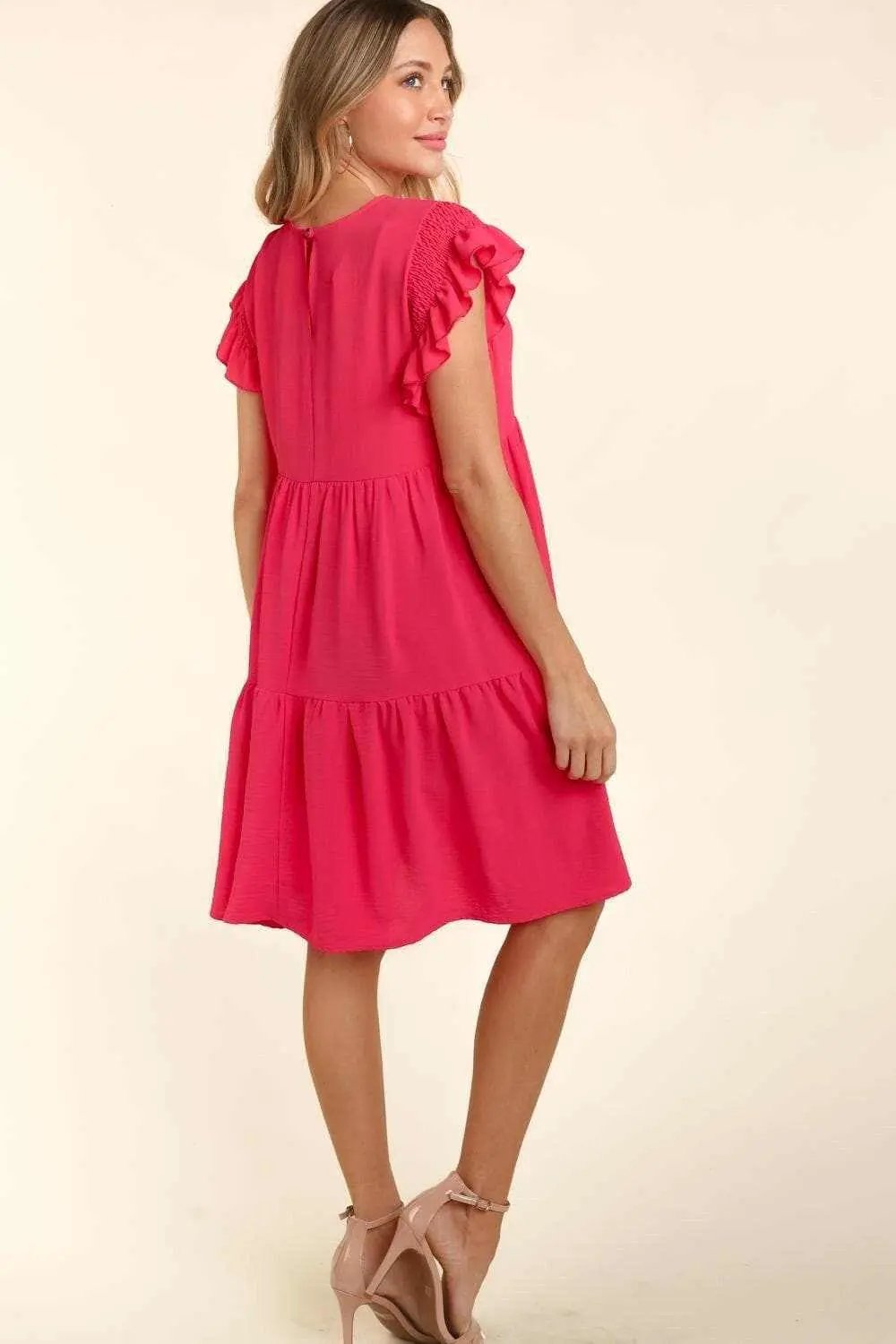 Trendsi Haptics ruffled dress with pockets
