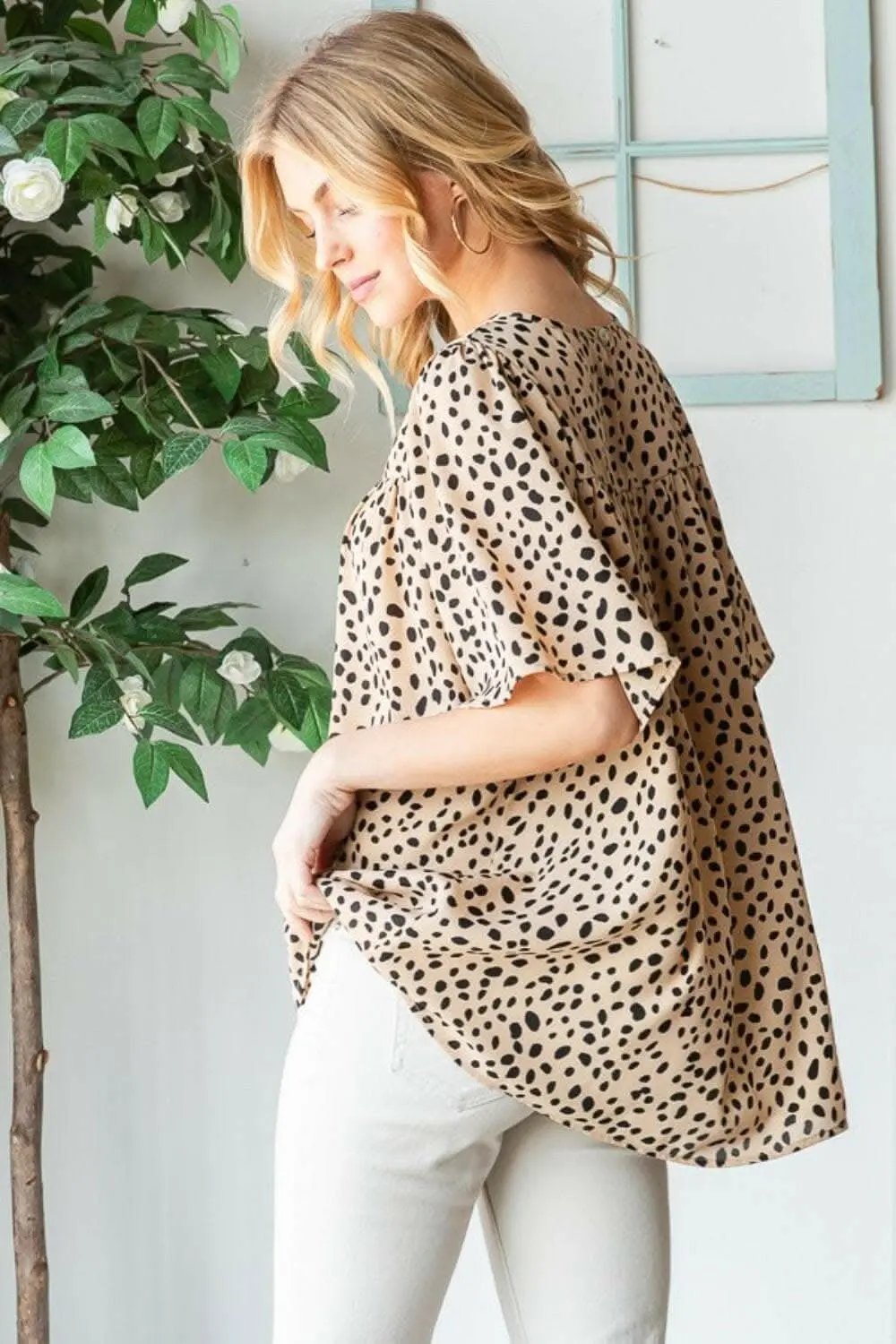 Trendsi just arrived - Heimish Full Size Animal Print Flutter Sleeve B