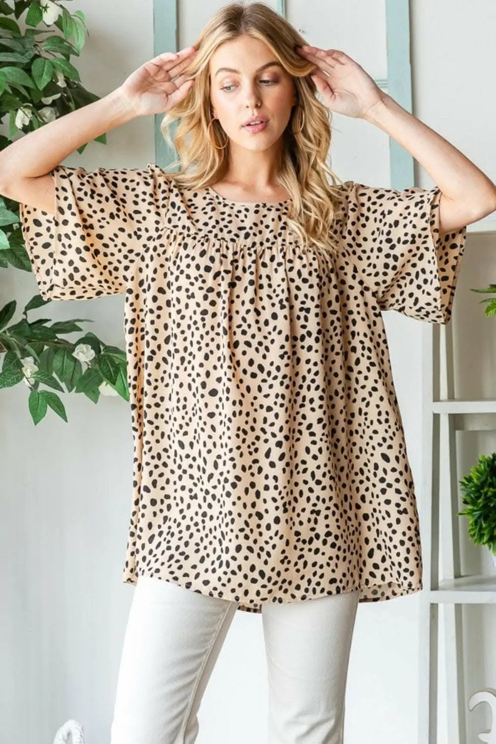 Trendsi just arrived - Heimish Full Size Animal Print Flutter Sleeve B