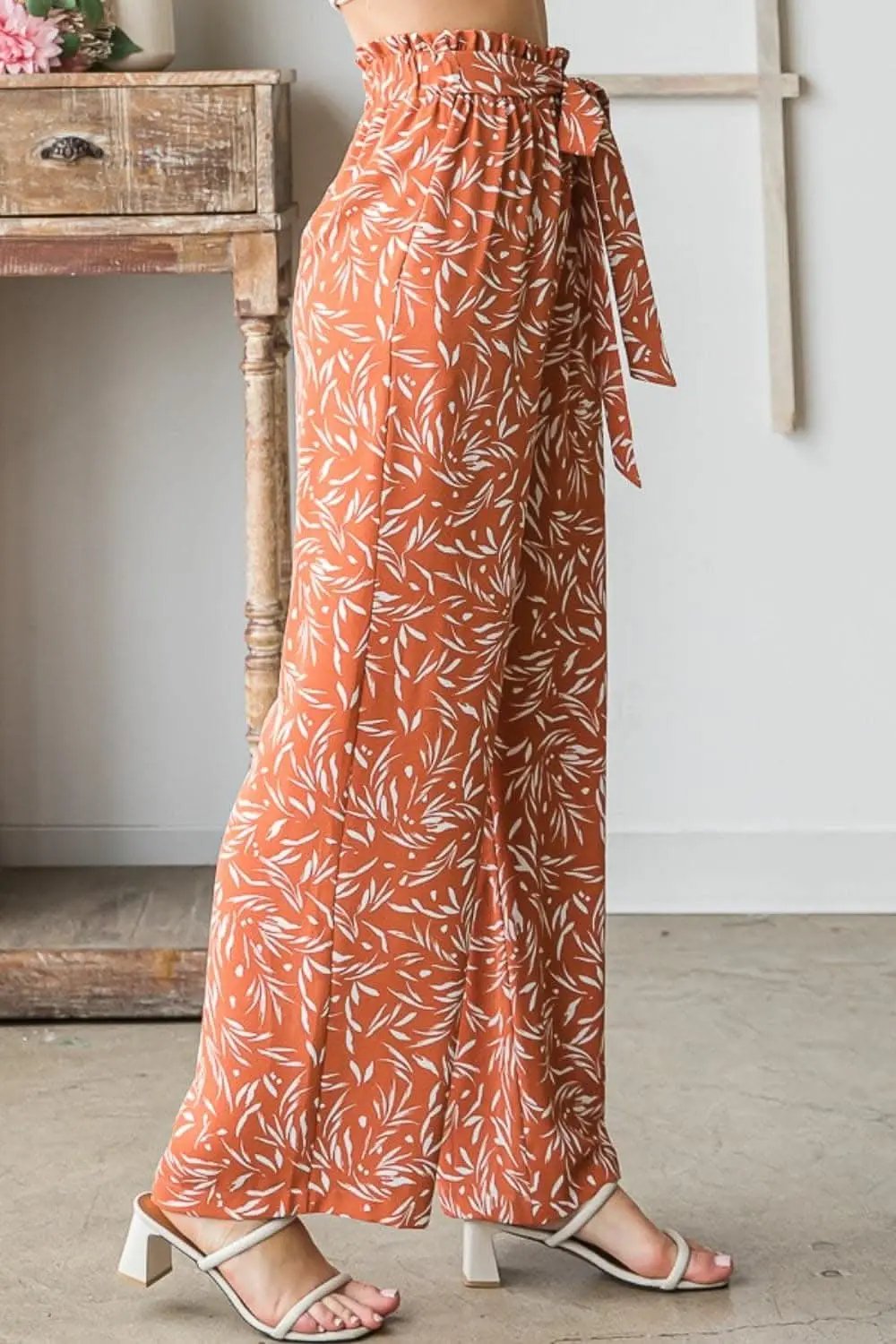 Trendsi Heimish Printed Pants Women's Casual Straight Leg Trousers USA Ship