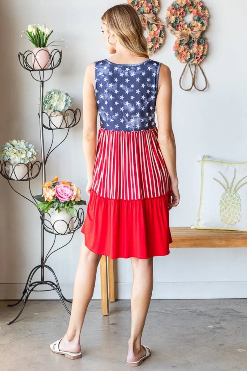 Trendsi Heimish Patriotic Tank Dress for Stylish Celebrati