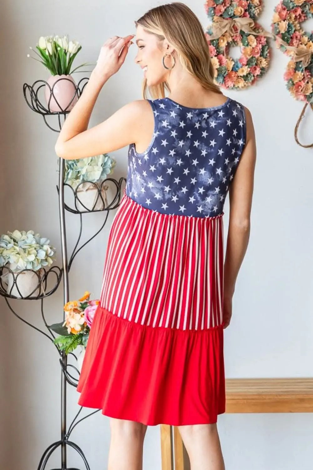 Trendsi Heimish Patriotic Tank Dress for Stylish Celebrati