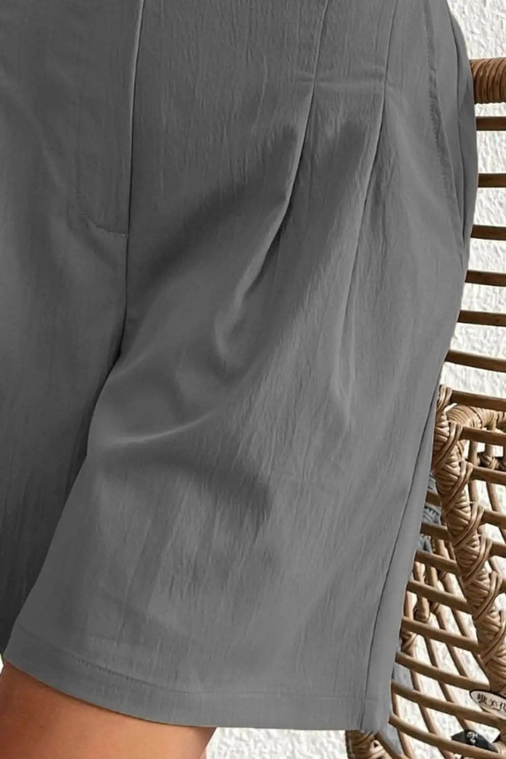 Trendsi High-waisted pocket shorts for women